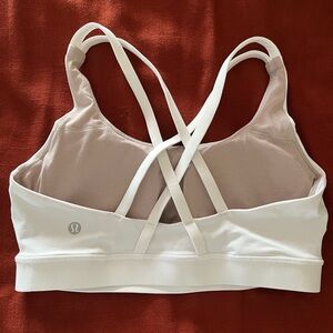 White Lululemon sports bra